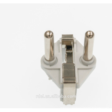inserto de plugue de peru com 4,0 mm 4,8 mm 2 pinos (6 / 10a schuko alemão plug &amp; socket) VDE CE PBT COBRE